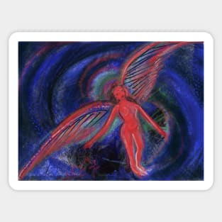 Red Angel Sticker